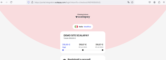 URL del entorno de prueba